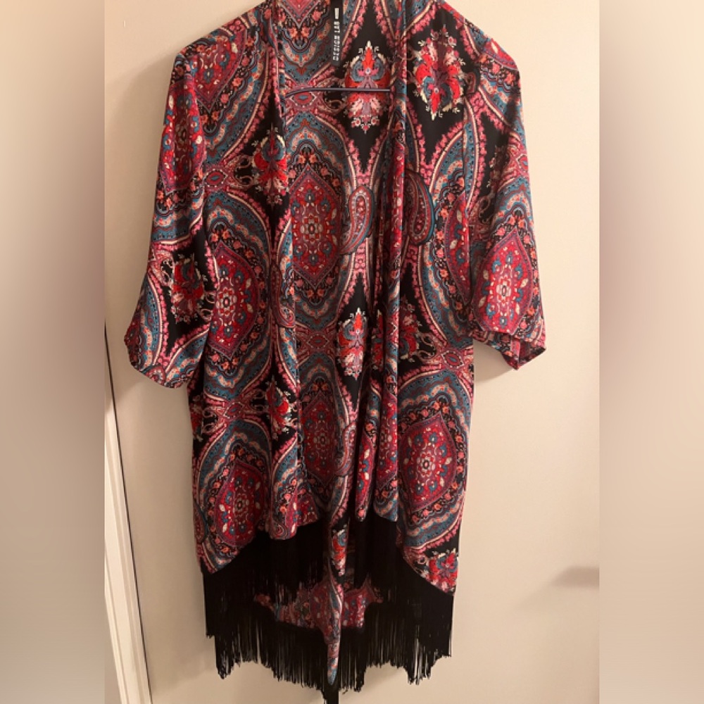 Design Lab Lord & Taylor Multicolor Kimono